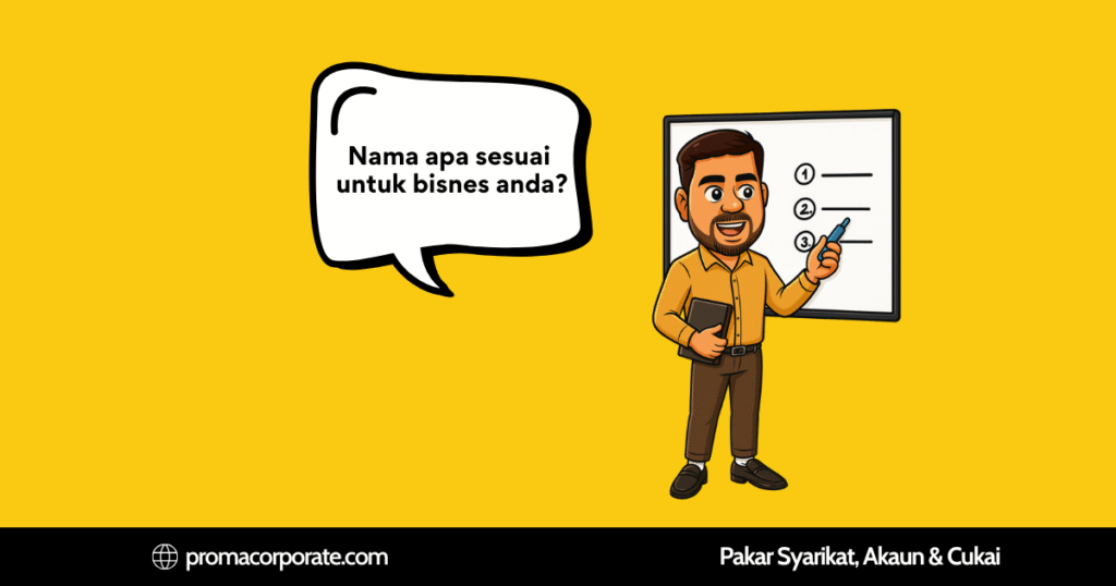 Tips Pilih Nama Perniagaan